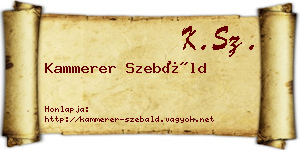 Kammerer Szebáld névjegykártya